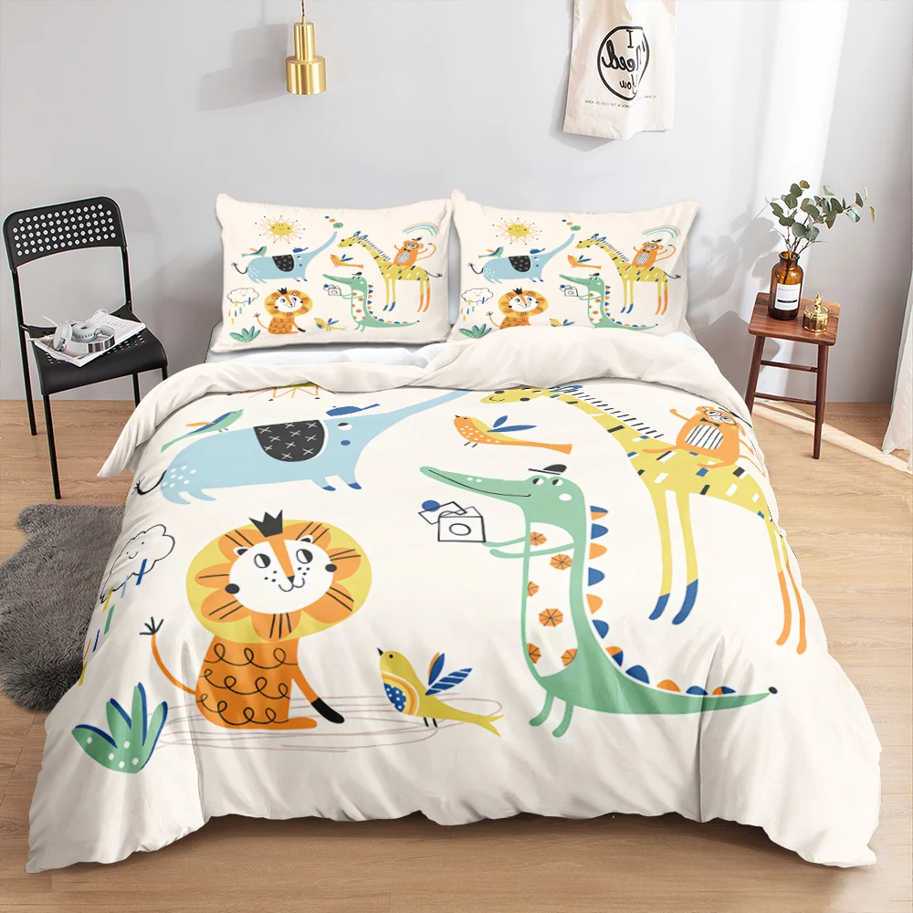 Hot Sell Custom 3d Cartoon Pattern Printed Bedding Set On Demand Duvet Cover Set images - 6