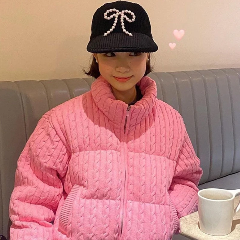 

Бейсбольная шляпа с жемчужным галстуком-бабочкой Модная вельветовая бейсбольная шляпа Женская дорожная шляпа