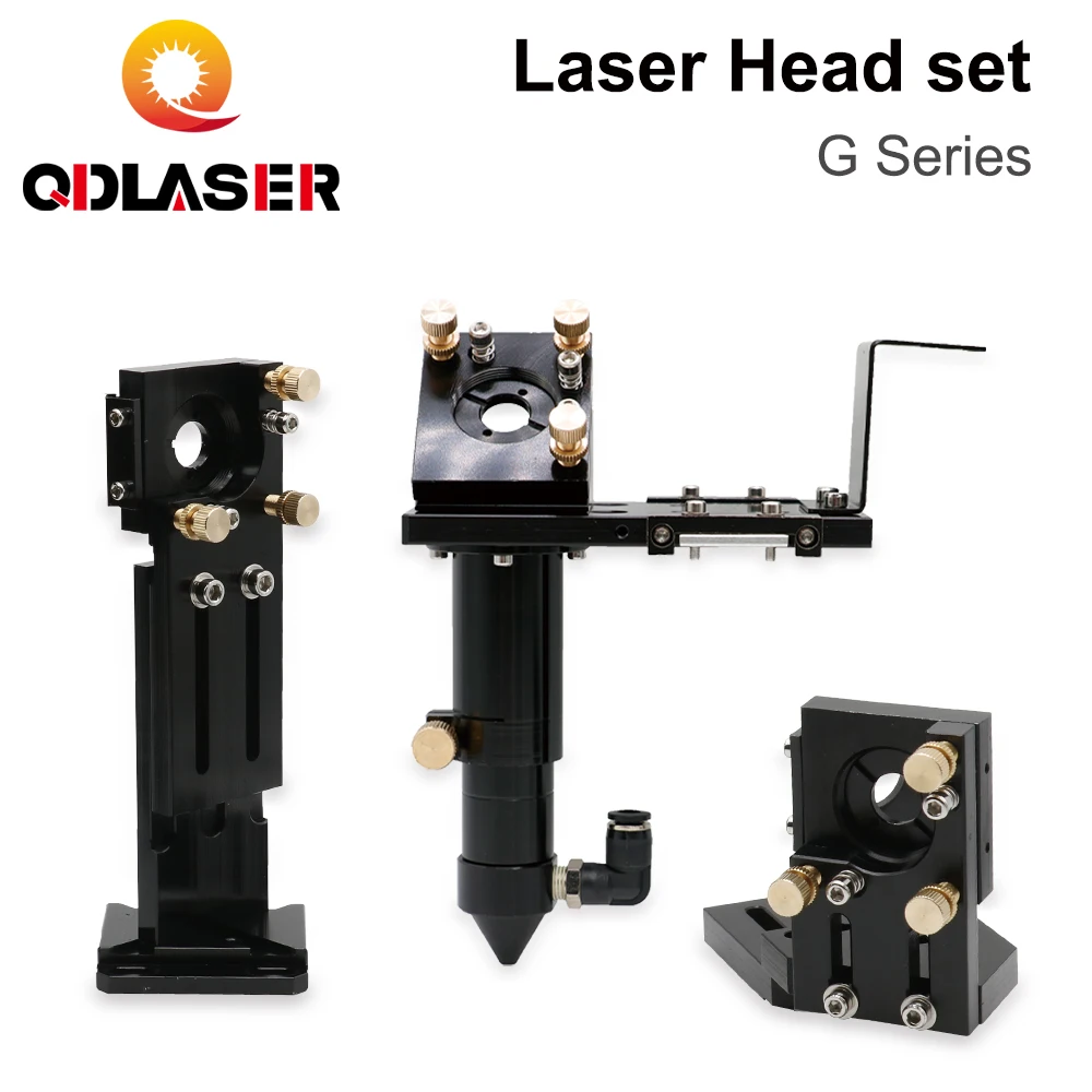 

QDLASER CO2 Laser Head Set Mirror Diameter 30mm and Lens Diameter 25mm Focal Length 63.5&101.6mm for High Power