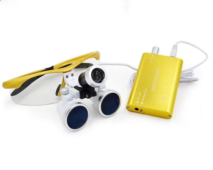 

Dental loupes Surgical Magnifier 3.5X Magnification Binocular magnifying glass with led lights Medical Operation Loupe Lamp