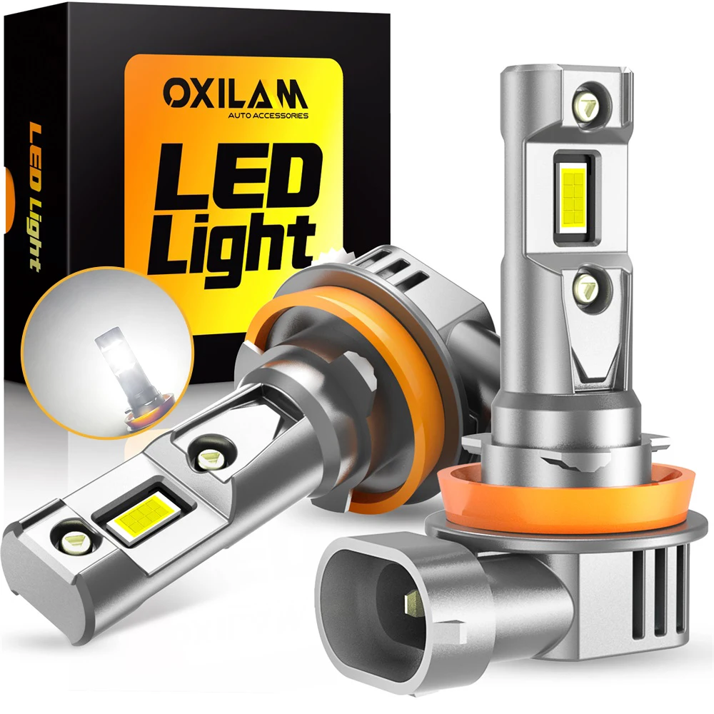 

OXILAM 2Pcs 16000LM 60W H8 H9 H11 LED Canbus Headlight 9012 HIR2 9005 HB3 9006 HB4 LED Headlamp With Fan 12V 6500K White Bulb