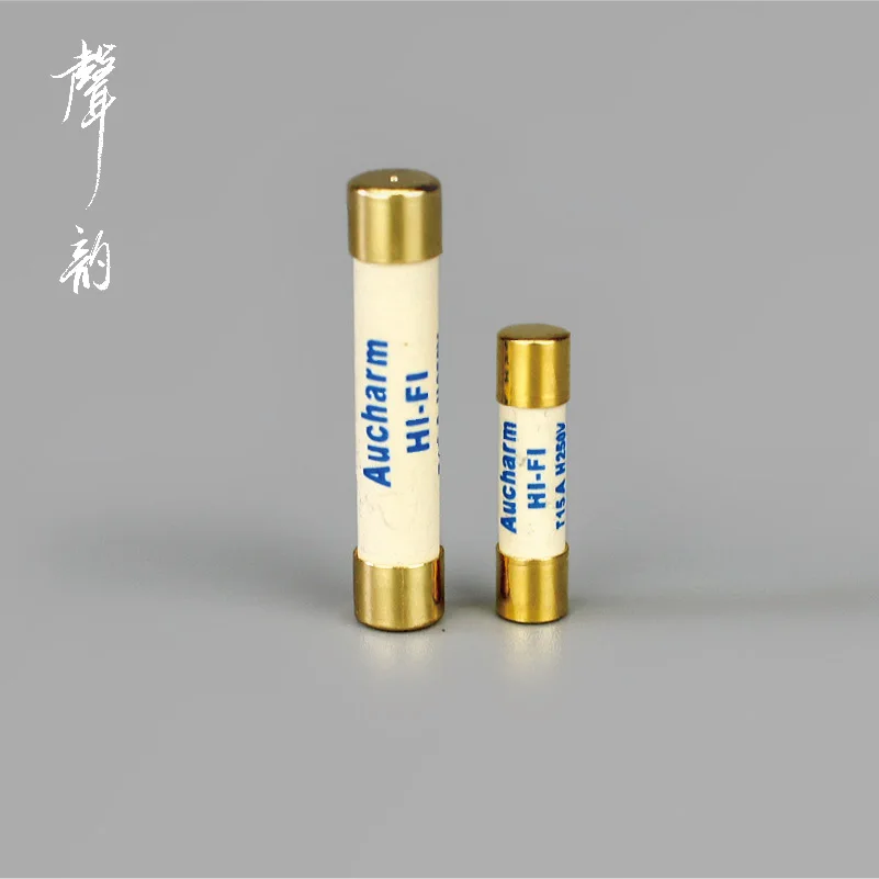 

Hifi fever silver alloy fuse 5X20 gold-plated cap 6X32 audio power amplifier CD fuse 1A-15A