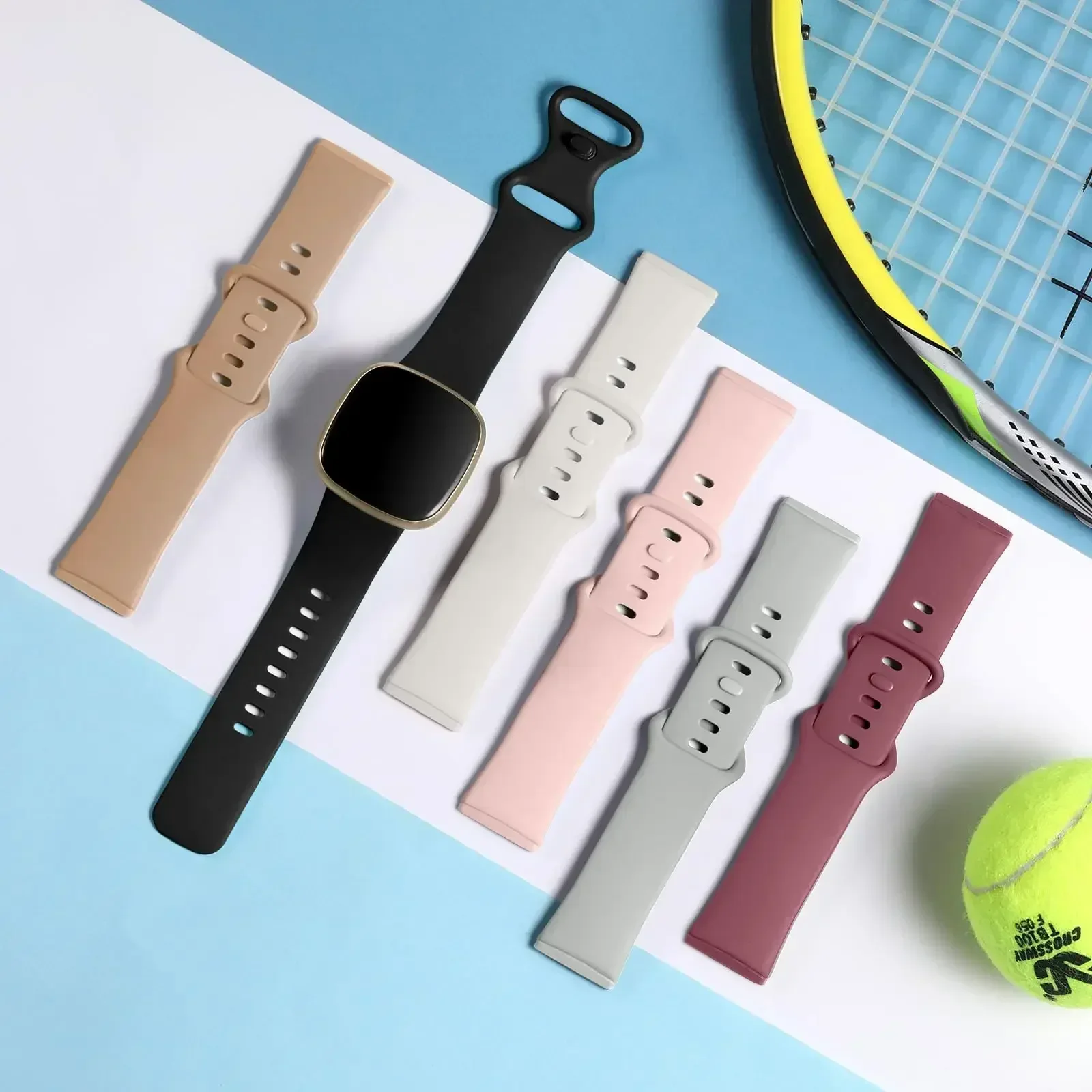 Фото Силиконовый ремешок для Fitbit Versa 3, мягкий ремешок для умных часов Correa, спортивный браслет Fit bit Versa 4 Sense 2, аксессуары для ремешка для часов №2