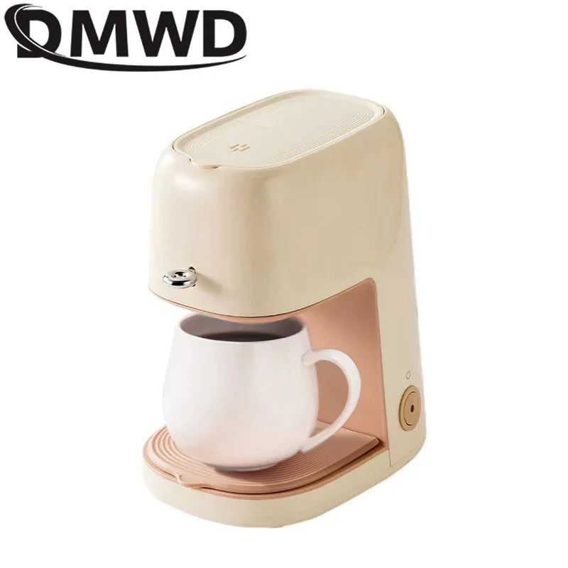 

DMWD 2 в 1 американская капельная кофемашина 250 мл капельная Кофеварка Автоматическая кофе чай порошок Молоко Эспрессо кофемашина
