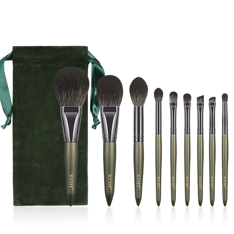 

FJER 9Pcs Makeup Brushes Set Professional Soft Foundation Powder Eyeshadow Blush Blending Brush Beauty Tools Kit Maquillaje
