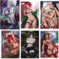 sexy anime girls with sexy lingerie diy diamond painting full drill diamond embroidery cross stitch kits mosaic wall stickers