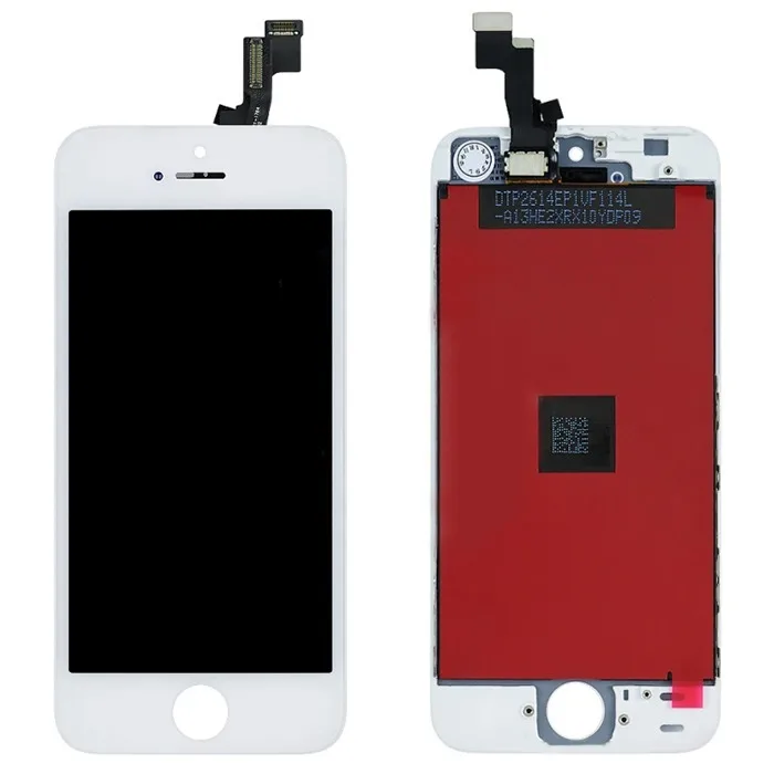 Дисплей для iPhone 5S/SE + сенсорный экран белый с рамкой (100% components) |