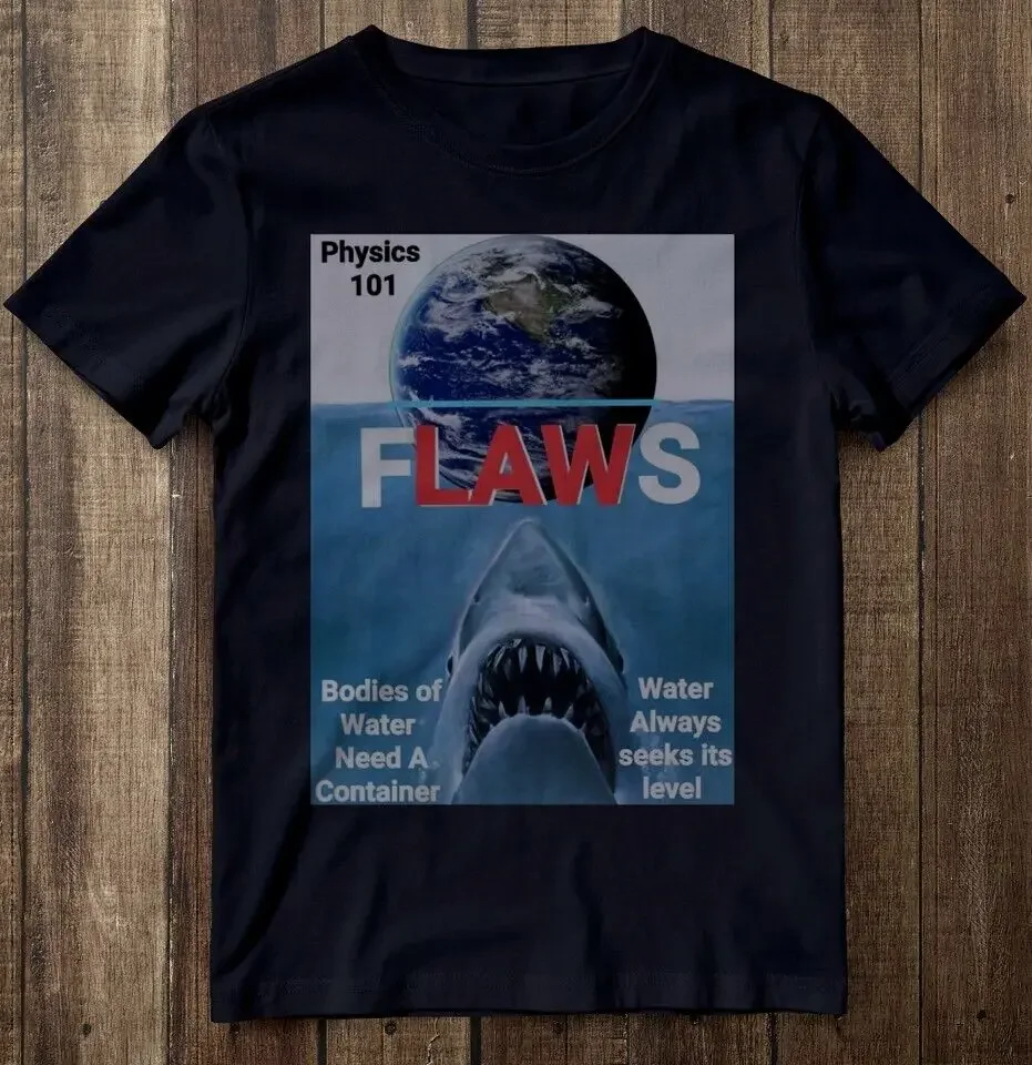 Забавная футболка с изображением плоской земли хлопковая унисекс изъянами и