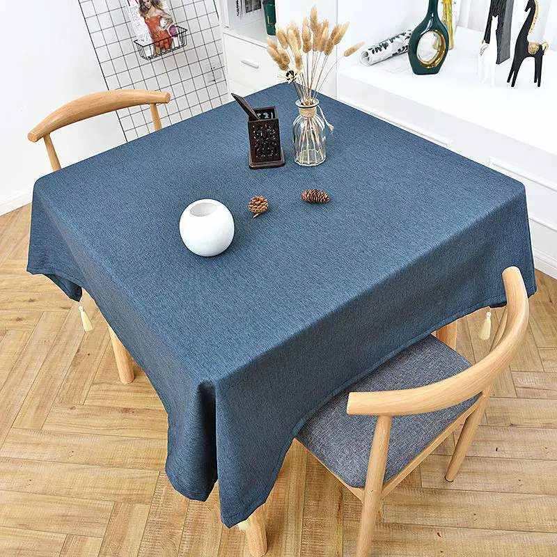 

Table cloth wholesale Chinese style is plain coloured cotton square table cloth_DAN105