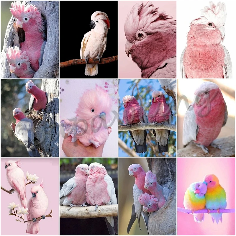 

Pink Animal Bird Flower Diamond Painting Full Square/round Drill 5D Diamond Embroidery Rhinestones Mosaic Cross Stitch Kit Decor