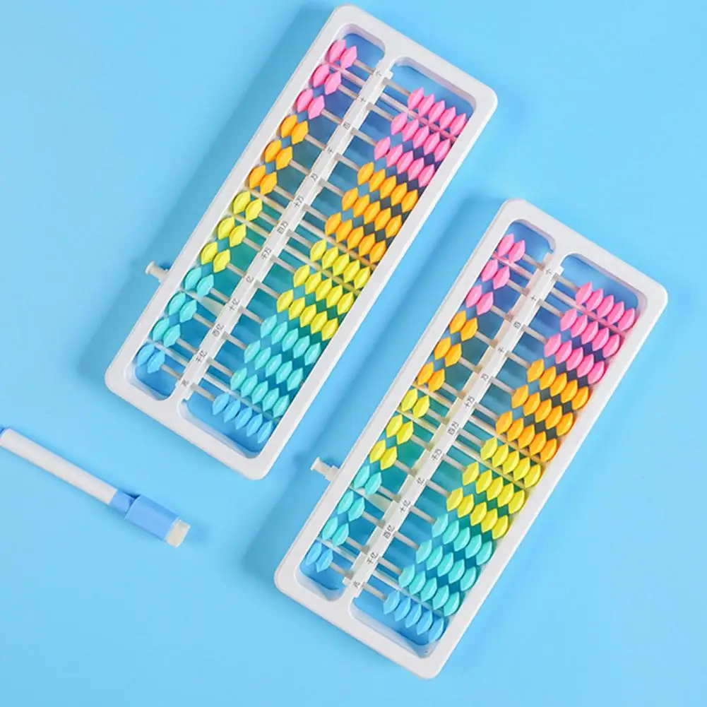 Прочные пластиковые счеты обучающие детские с кнопкой сброса 13 колонн