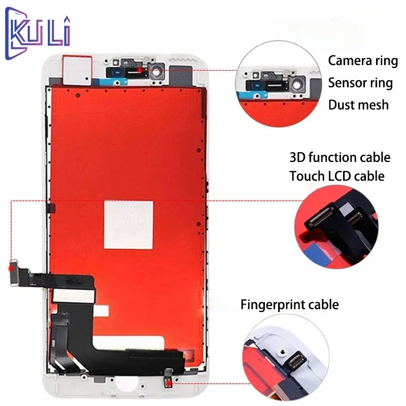 KULI для IPhone 6 6S 7 8 Plus сменный экран искусственный кристалл сенсорный монитор HD
