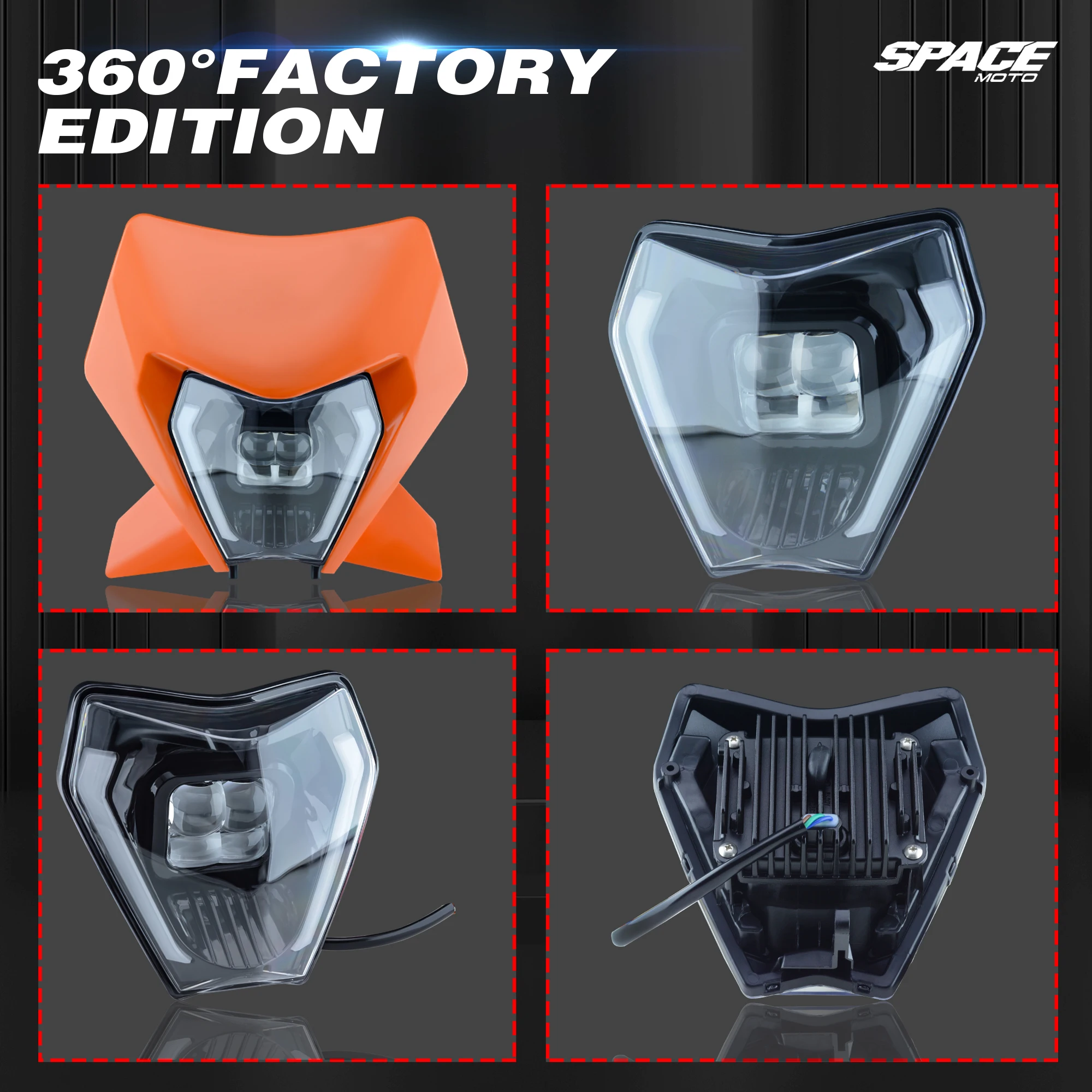 Мотоциклетная фара для KTM EXC EXCF SX SXF XC XCF XCW XCFW 125-530 Supermoto Мотокросс Enduro 2024-N