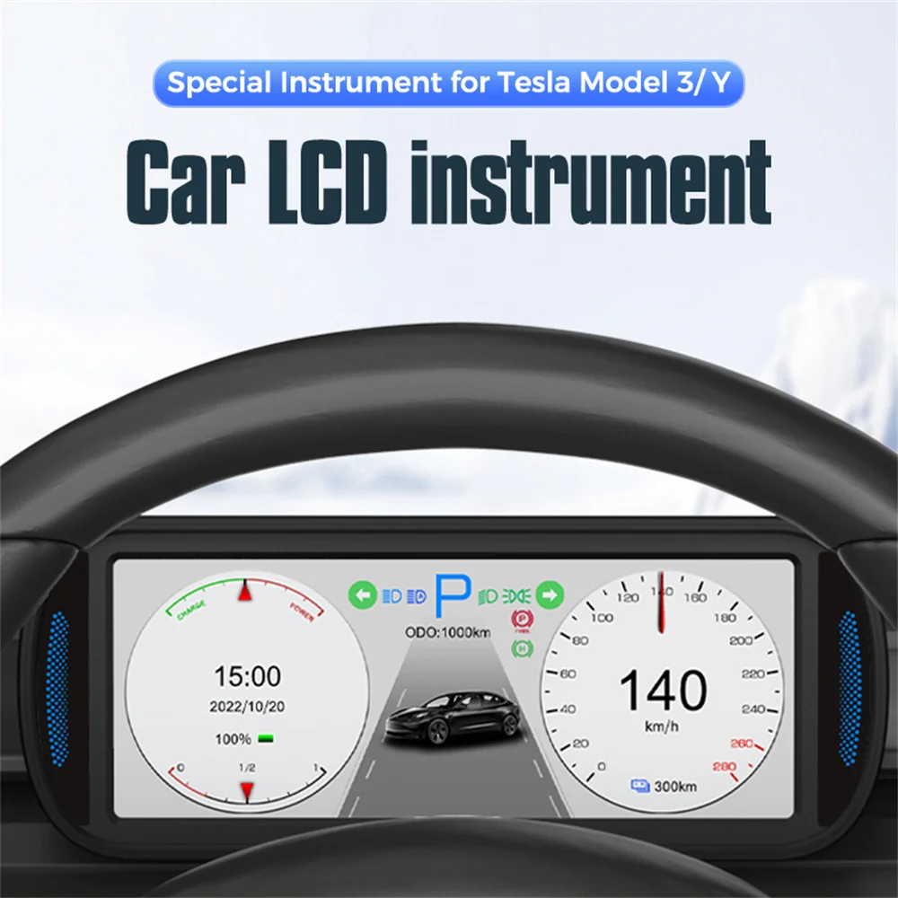

Дисплей на приборной панели для Tesla Model 3 HUD, Автомобильный дисплей на голове, аксессуары для Tesla Model Y, спидометр 6,8 дюйма, HD IPS экран, измеритель