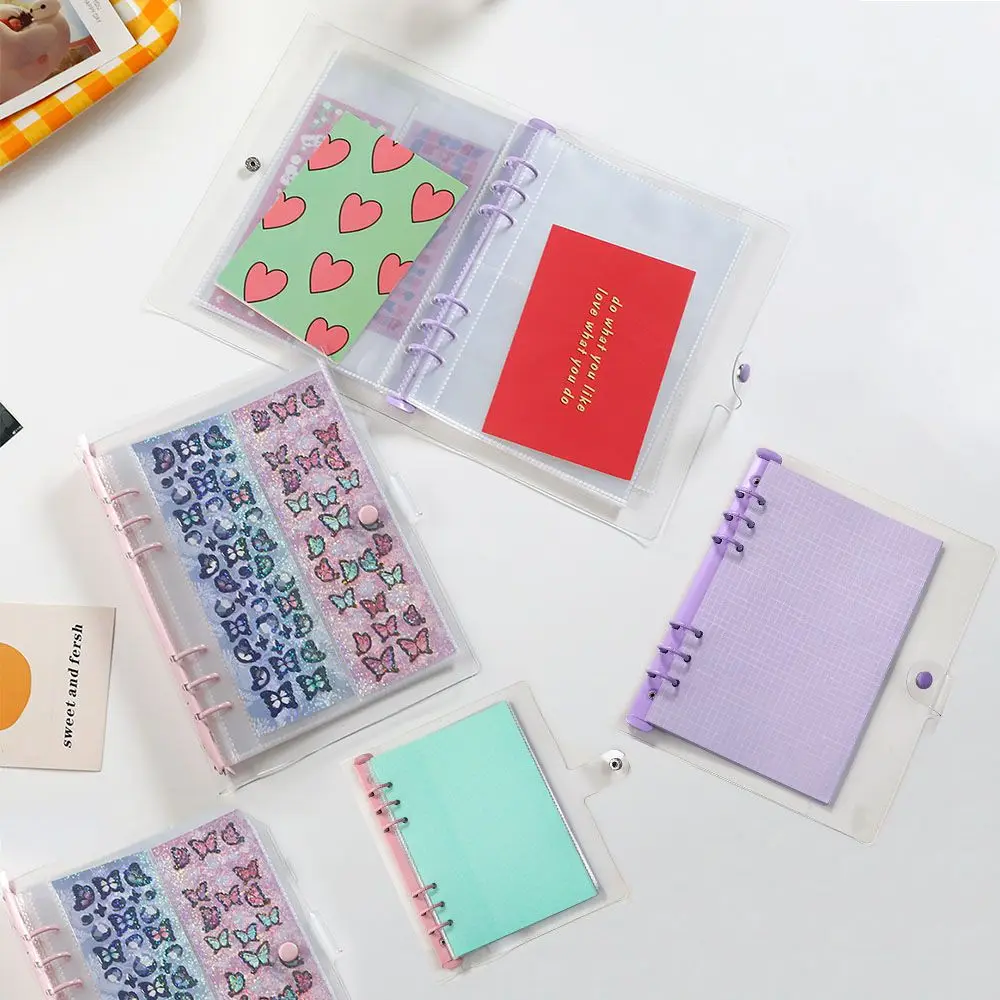 

Portable Loose-leaf Name Card Card Bag 10pcs inner pages Photo Card Holder Picture Storage Pocket Album