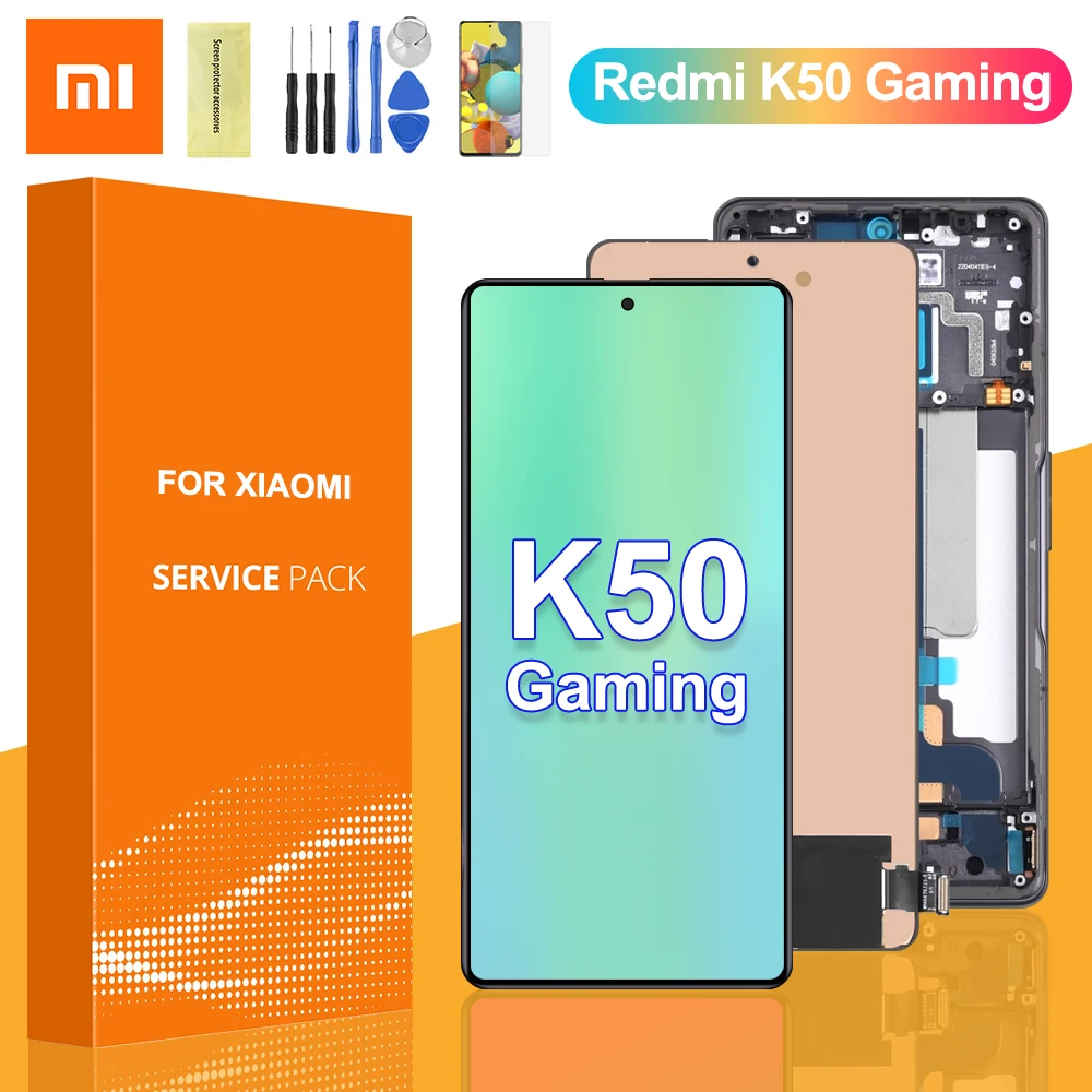 Original 6.67'' For Xiaomi Redmi K50 Gaming LCD Display Screen Touch Digitizer for redmi k50 Game Edition LCD Screen with Frame