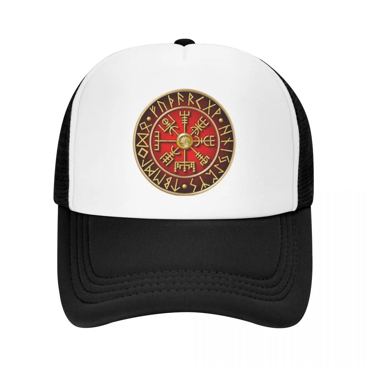 

Norse Viking Vegvisir Runes Baseball Cap for Men Women Adjustable Unisex Vikings Valhalla Trucker Hat Outdoor Snapback Caps