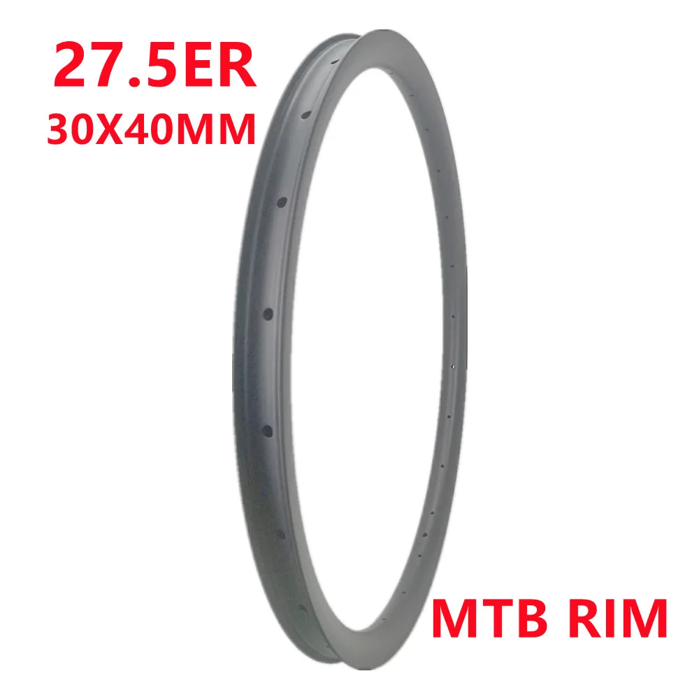 

UD матовый 27.5ER/650B Горный карбоновый обод 30x40 мм бескамерный обод колеса карбоновый обод Асимметричный карбоновый обод