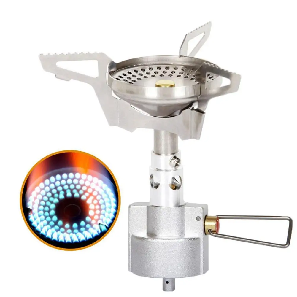 

Outdoor Anti-scald Portable Gas Stoves Windproof Foldable Detachable Cooking Furnace For Travel Picnic Bbq