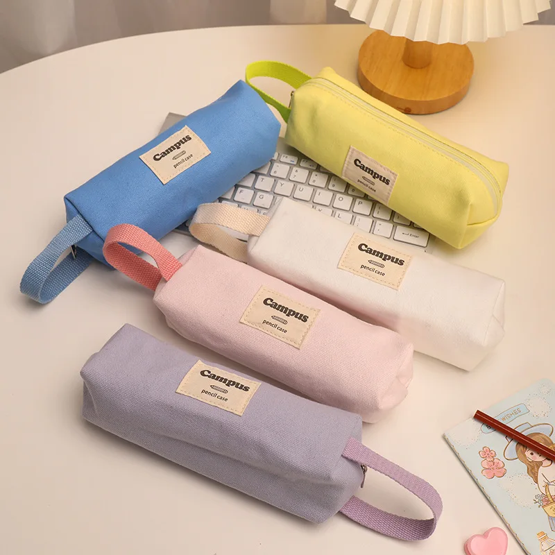 

Kawaii Candy Color Cute Cloth Stationery Bag Korean Pencil Case Ins Portable Pencil Case School Stationery