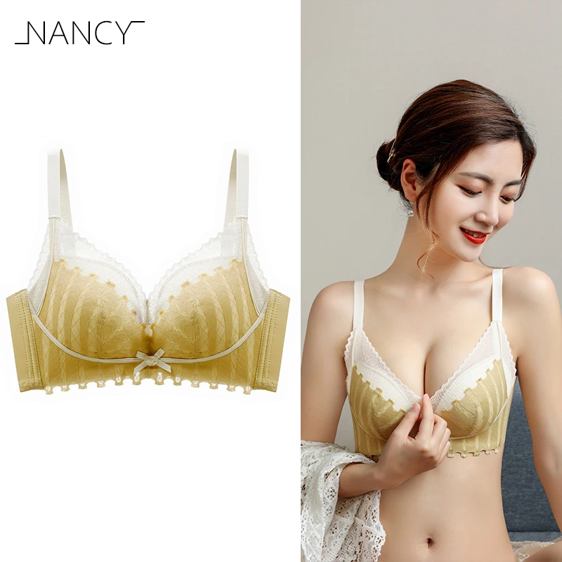 

Женский бесшовный бюстгальтер с чашкой пучок, присобранной на пару, симпатичное нижнее белье с регулируемой грудью по бокам, не пустое одея...