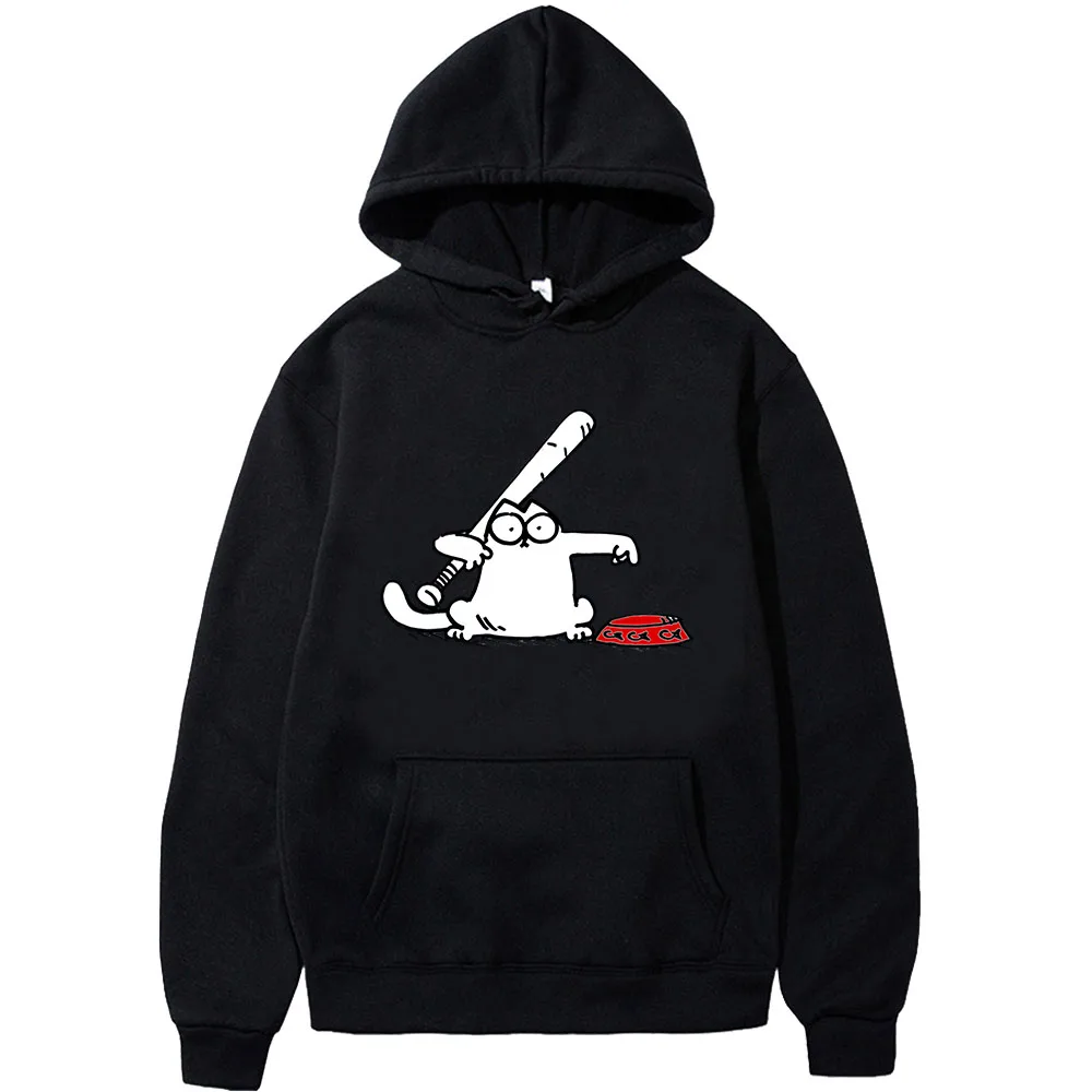 

Simon's Cat Aesthetic Hoodies Anime Sweatshirts Cute Cartoon Clothes for Boys/girls Regular Fit Streetwear Fashion Pullovers