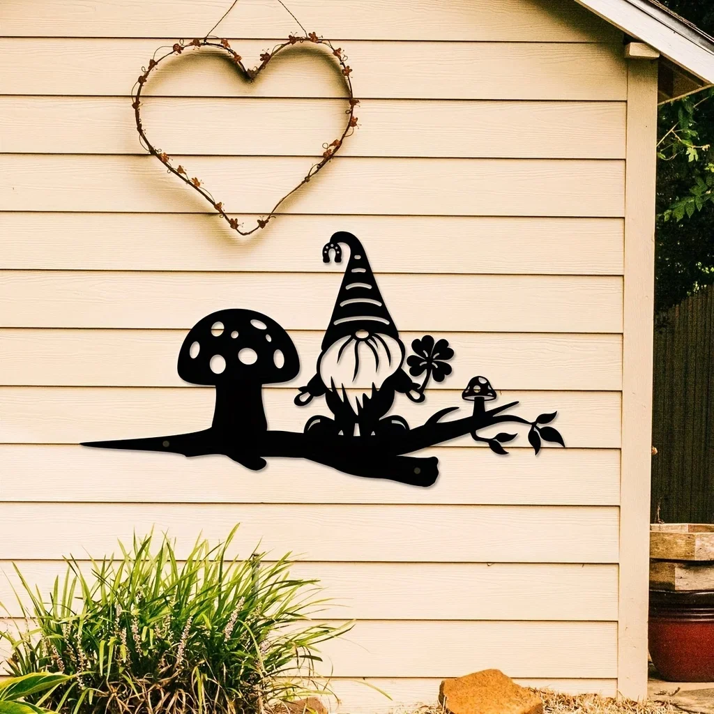 Металлический Гном Садовый Кол Украшение Прикосновение Магии На Ваш Двор