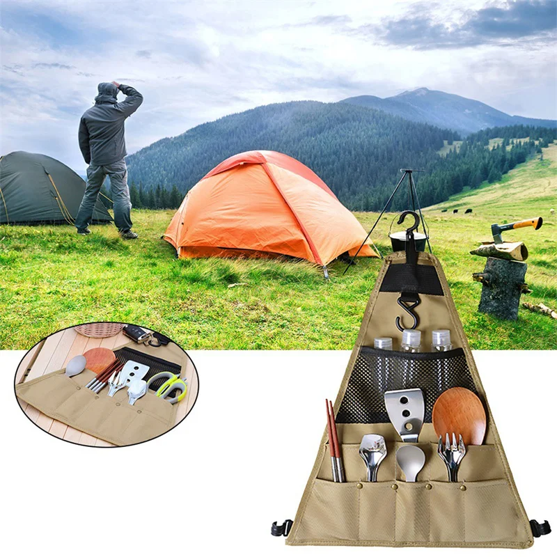 

Треугольная подвесная Сумка для кемпинга, Портативная сумка для хранения аксессуаров, оборудование для отдыха на открытом воздухе