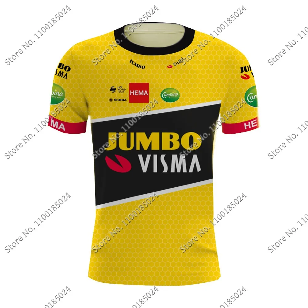 

Коллекция 2022 года, командная футболка Maillot Jumbo Visma, техническая Повседневная футболка для бега, тренировочная одежда, футболка из Джерси для горного велосипеда, рубашка для горного велосипеда