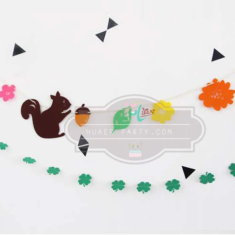 1 комплект/фетровая белка/красочные растения, розы, декор вечерние/детской комнаты и окна/мальчики/девочки/искусство