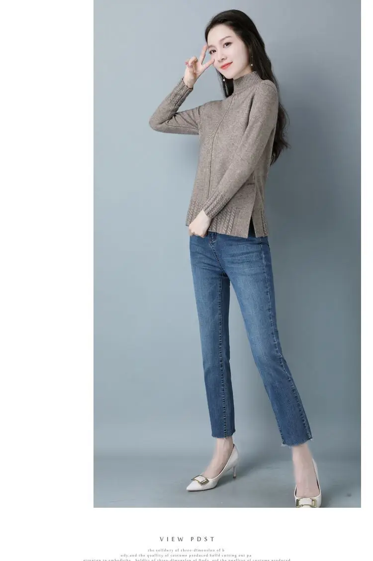 Кашемировый свитер готовый к ношении Женский пуловер повседневный Свободный