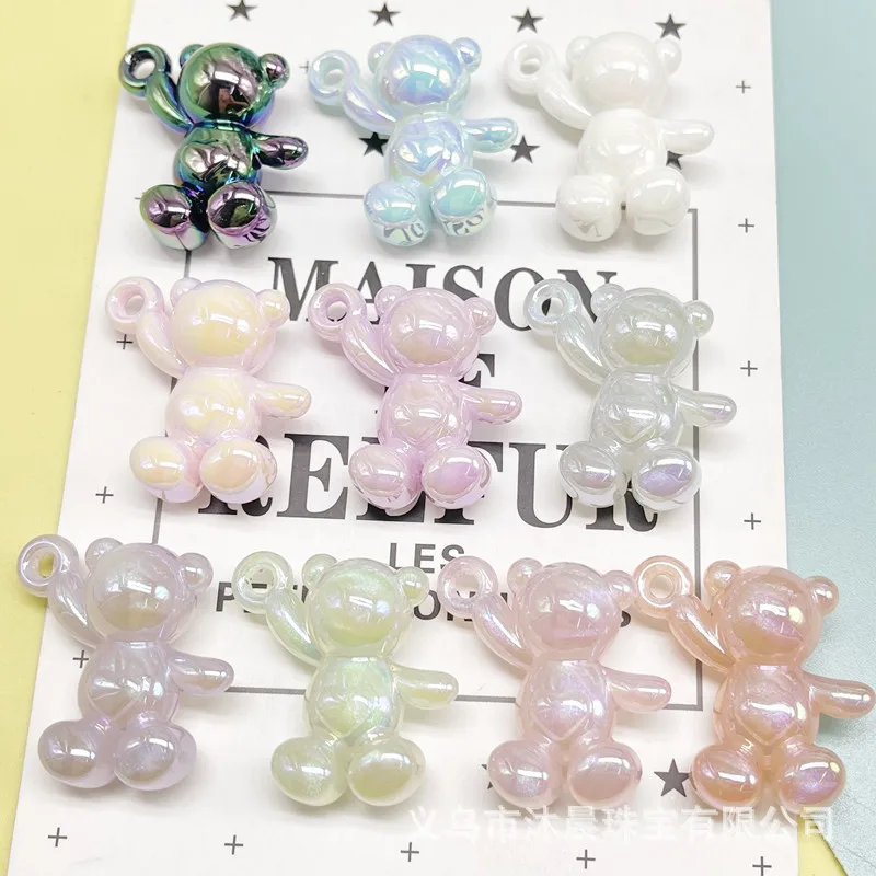 

Акриловые красочные аксессуары Mabei love, аксессуары для украшений «сделай сам», 15 цветов и 10 штук, 32x33 мм