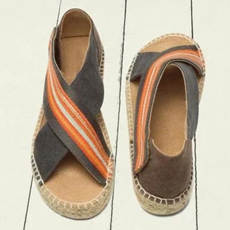 

Summer 2022 Flat Straw Woven Thickness Women's Shoes Sandals Large Size Platform Suede Beach Comfortable Sandals Women's Shoes
