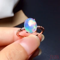 jewelry vintage opal ring everyday wear 8mm x 10mm authentic australian opal silver ring fashion 925 silver opal jewelry