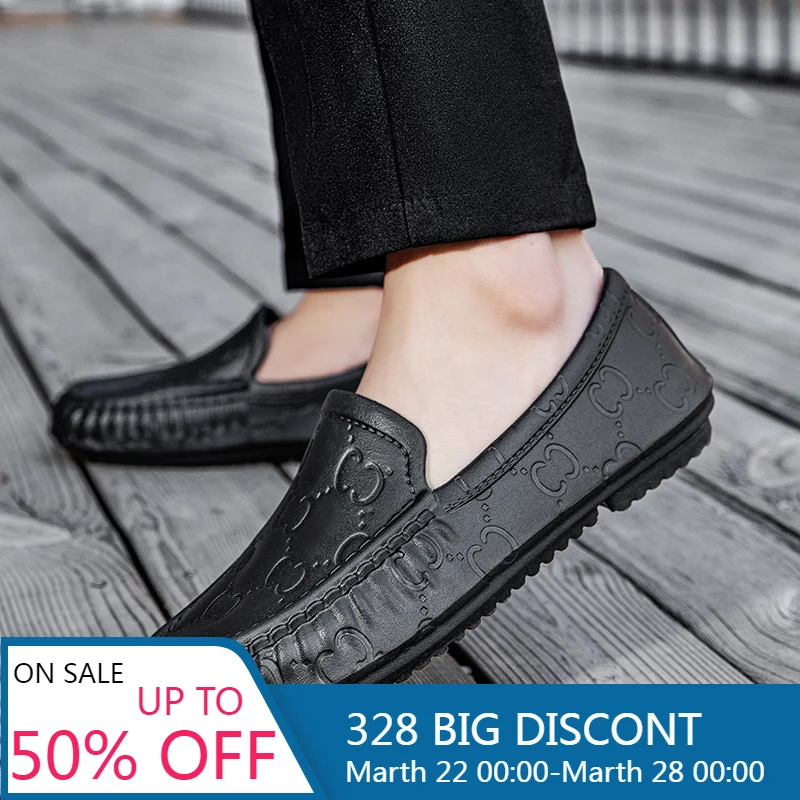 

Мужские мокасины на плоской подошве, синие повседневные Нескользящие туфли, лоферы для вождения, весна 2022