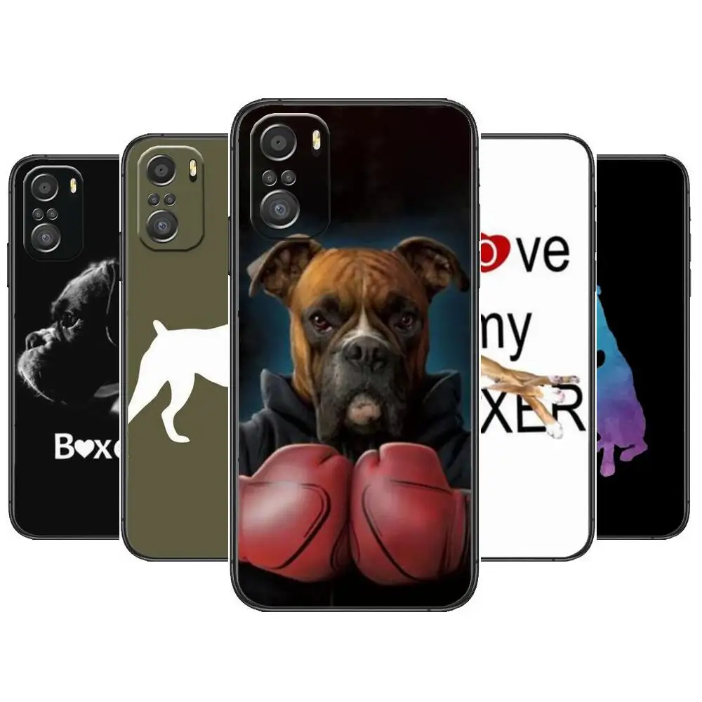 

Boxer Dog Phone Case For xiaomi mi 11 Lite pro Ultra 10s 9 8 MIX 4 FOLD 10T 5g Black Cover Silicone Back Prett