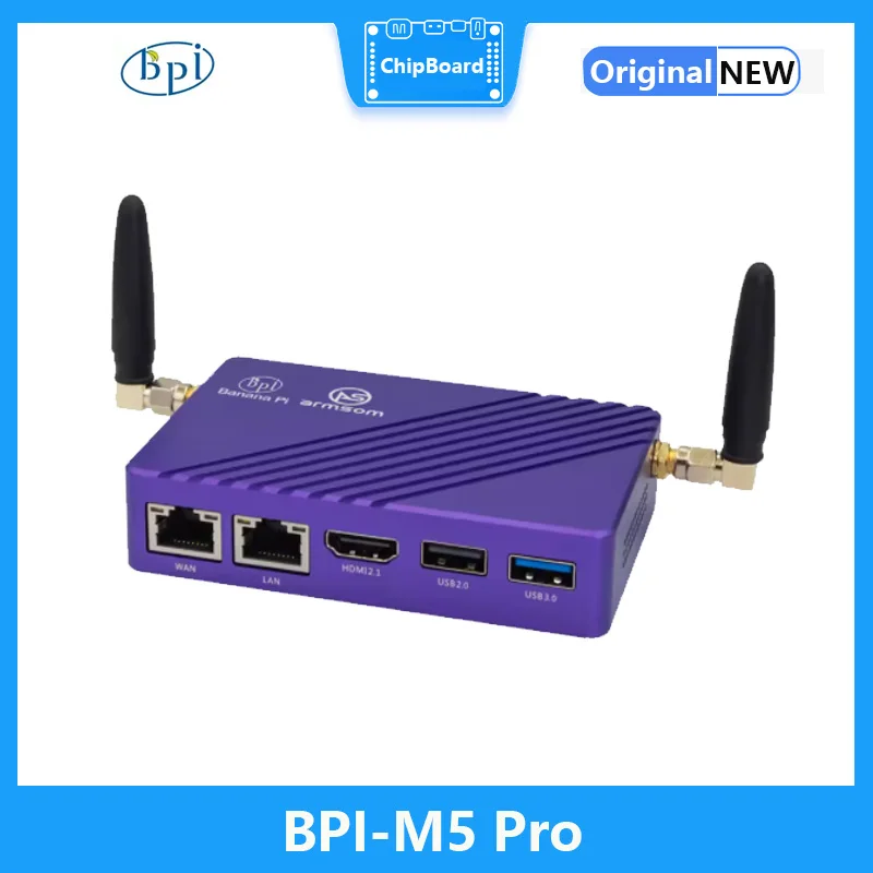 Банан Pi BPI-M5 Pro Rockchip RK3576 8 Гб LPDDR4 64 eMMC ARM Mali G52 MC3 GPU 6 топов SBC макетная плата (включая