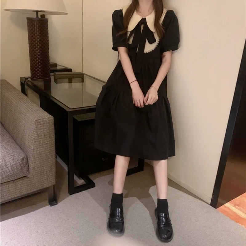 Платье-Макси женское пляжное элегантный сарафан с милым японским кукольным