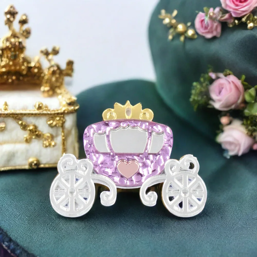 HYLBH1078 сказочная брошь в виде кареты для женщин акриловая Свадебная вечеринка