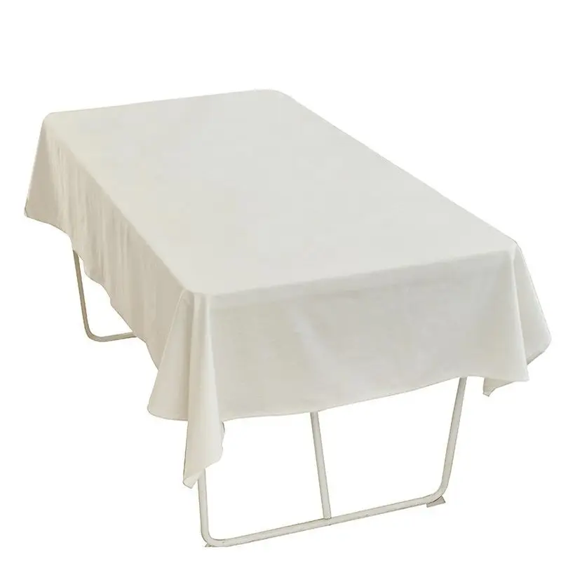 

White tablecloth rectangle Nordic white table cloth_Jes2412