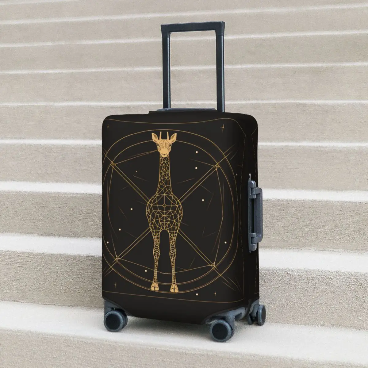 

Giraffe Suitcase Cover Astro Geometry Minimalist Art Cruise Trip Vacation Useful Luggage Case Protection