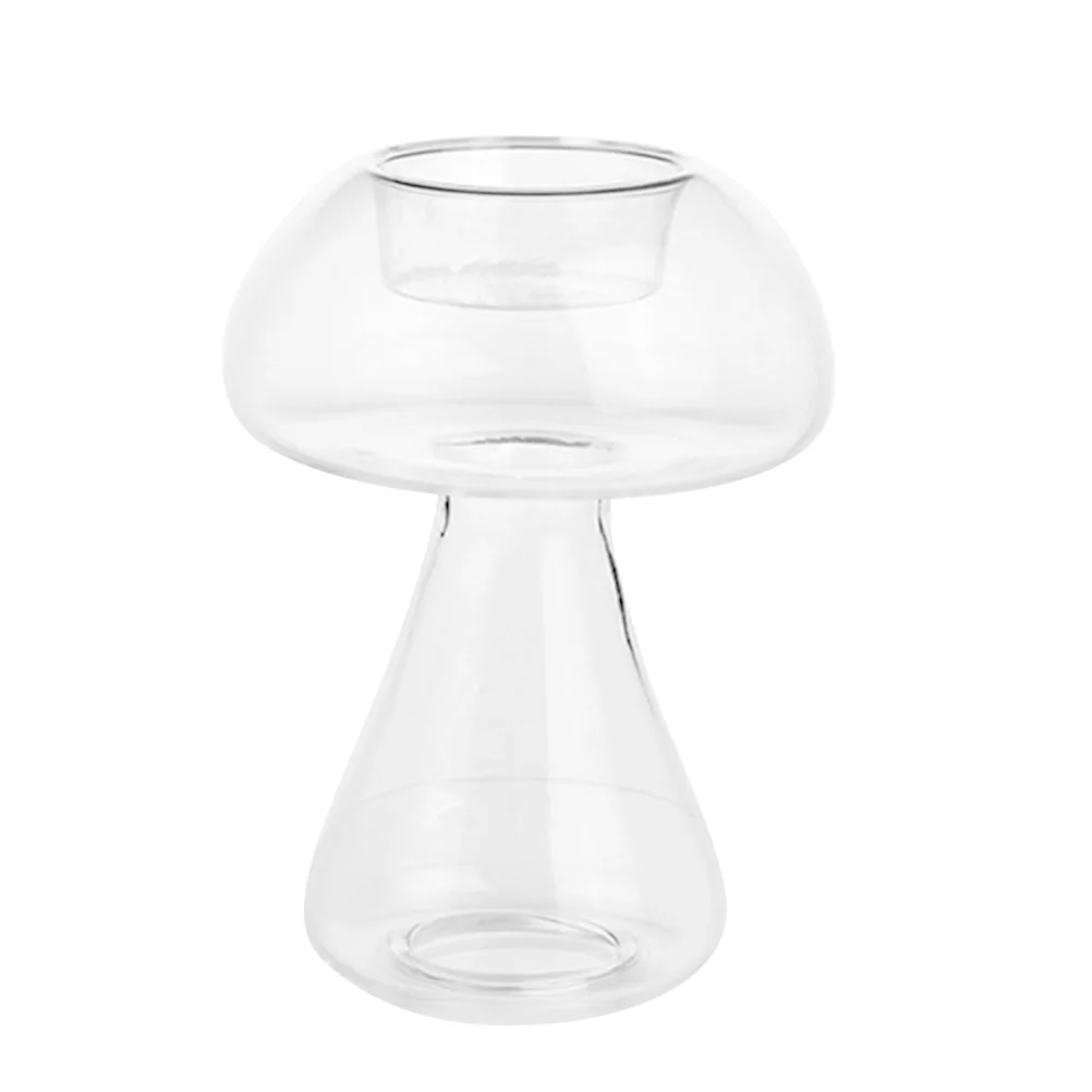 

Glass Candle Holder Simple Candle Stand Tabletop Candlestick Holder Ornament