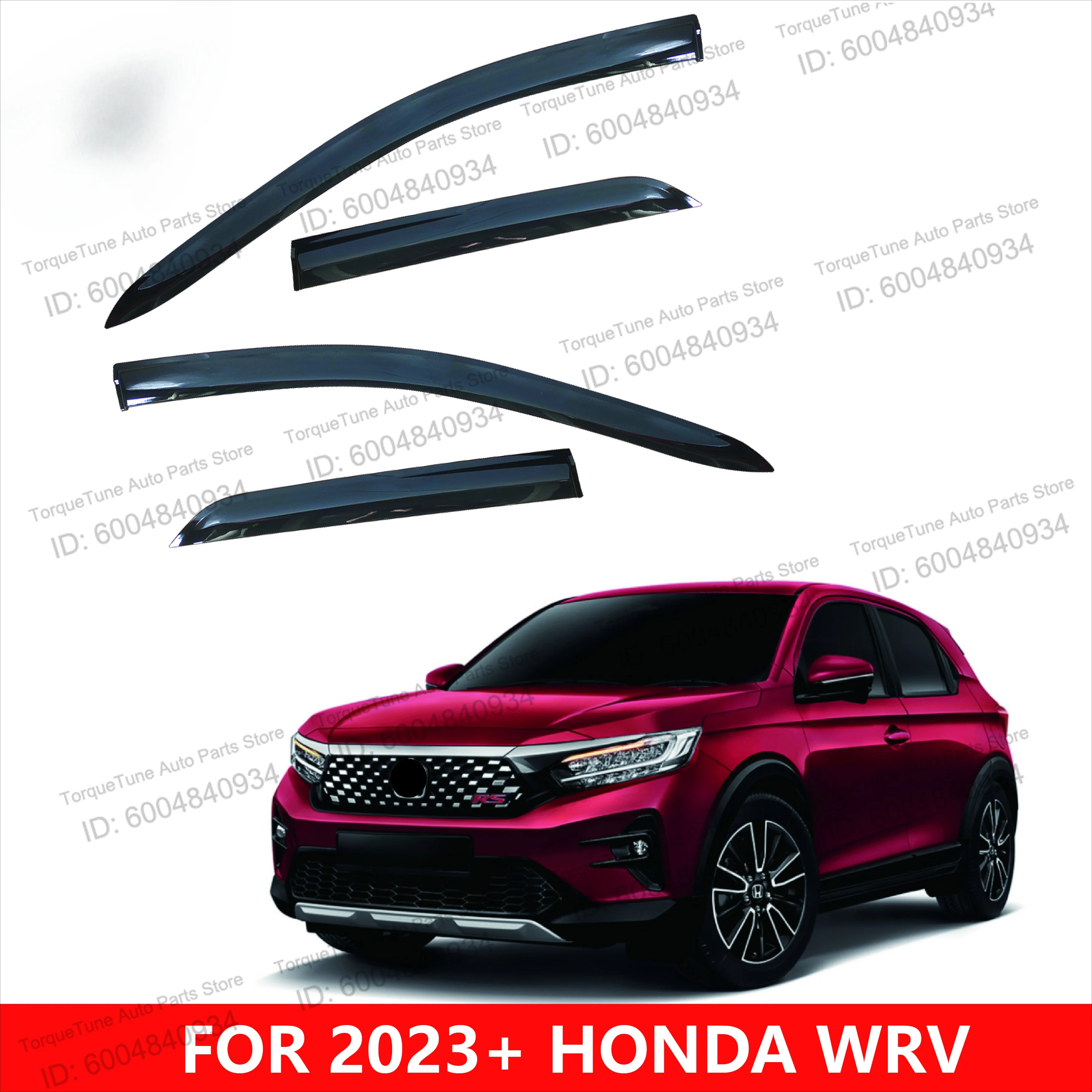 Фото Премиальные дефлекторы окон (ветровики) для HONDA WRV 2023 года: защита от дождя, солнца и ветра №2