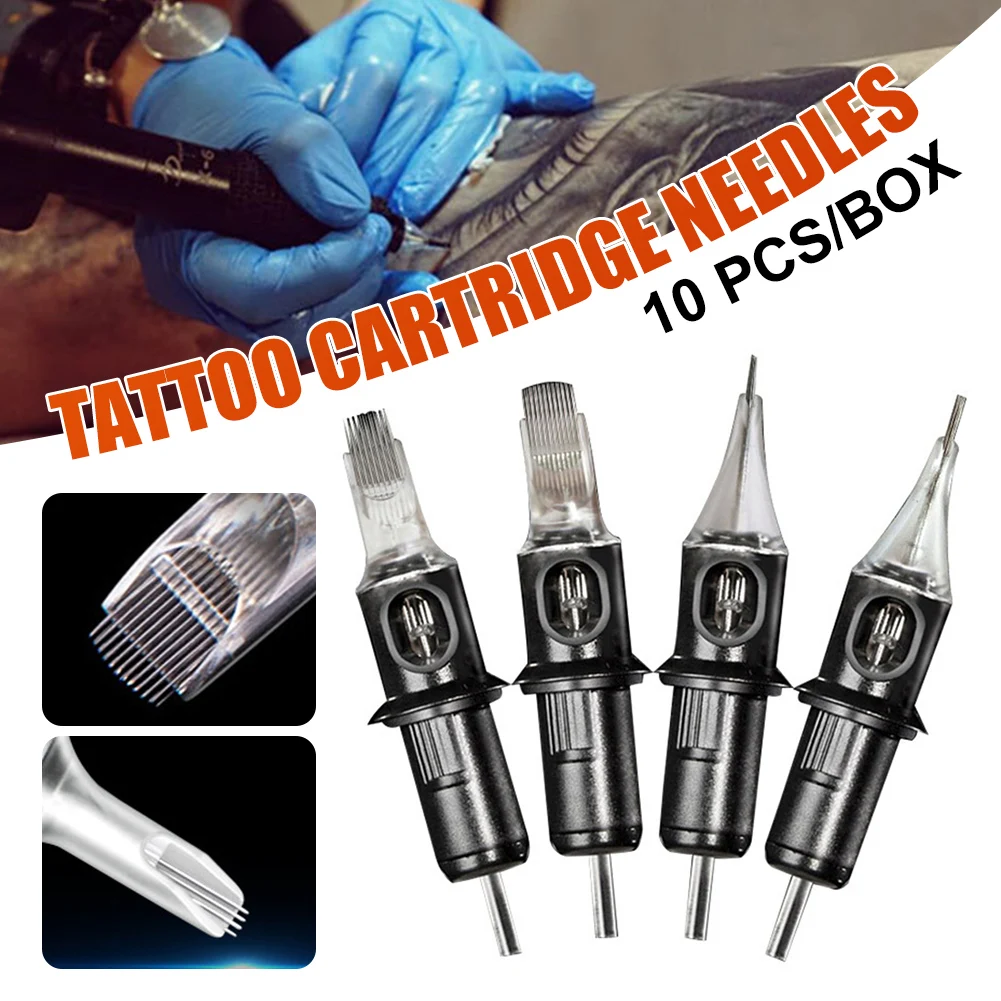 

10pcs Tattoo Cartridge Needles RS Disposable Sterilized Safety Tattoo Needle For Tattoo Machine Pen Body Art Tattoo Makeup Tools