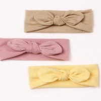 20 pcs baby candy color rabbit ears headbands bows knotted elastic turban bands girls headwraps kids hair accessories