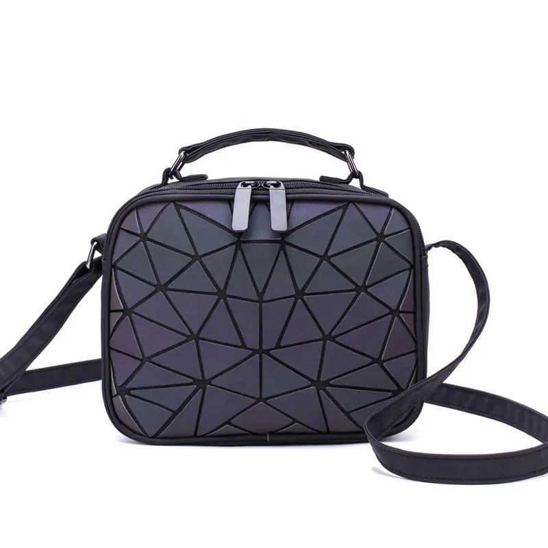 

Laser Luminous Holographic Handbags Crossbody Bags for Women 2022 Shoulder Bag Geometric Plaid Hologram Small Square Bags