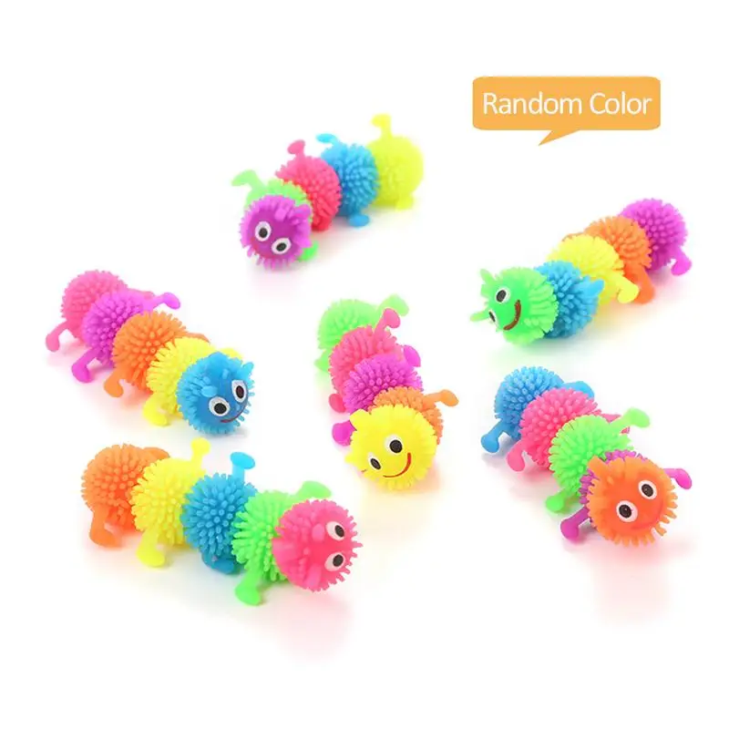 

Hot Pet Cat Decompression Doll Fun TPR Rubber Simulation For Caterpillar Fun Toy Environmentally Safe And NonToxic Random Color