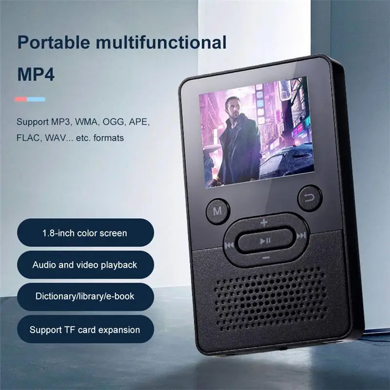 

MP3 Player 3.5mm TF Card Bluetooth-compatible Audio AMV MP4 JPG JPEG BMP GIF Radio Voice Record Pedometer Sport Music Players