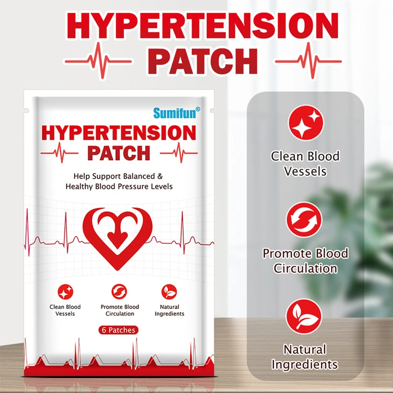 

6 Pcs Hypertension Patches Reduce And Control Hypertension Chinese Herbal Medical Pleaster Effective High Blood Pressure Patch