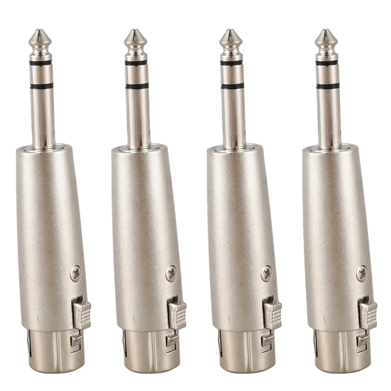 

4 шт. Новый Переходник XLR на гнездо 6,3 мм